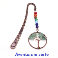 marque-page 7 chakras aventurine verte