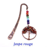 marque-page 7 chakras jaspe rouge