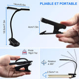 lampe double tête pixa pliable et portable