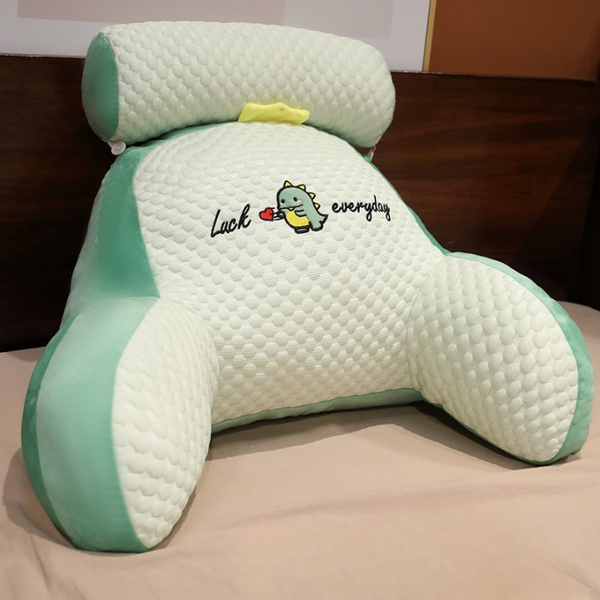 coussin de lecture zolly vert dragon