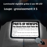 48 led grossissement X5 loupe lumy